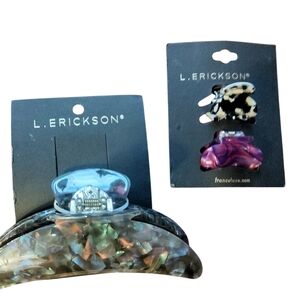 L. Erickson Multicolor Hair Claw Set